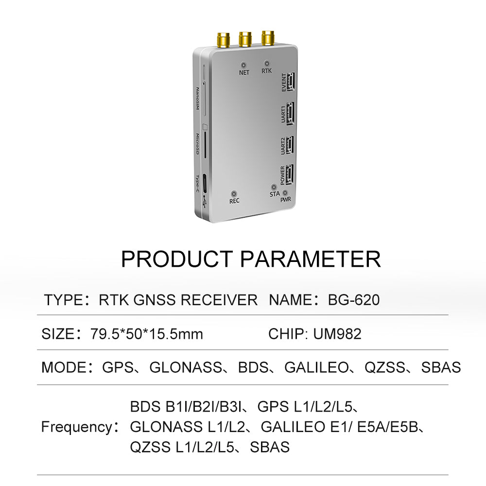 Beitian GNSS receiver UM982/980 ZED-F9P 4G communication Beidou GPS high precision RTK module Beitian GNSS receiver UM982/980 ZED-F9P 4G communication Beidou GPS high precision RTK module